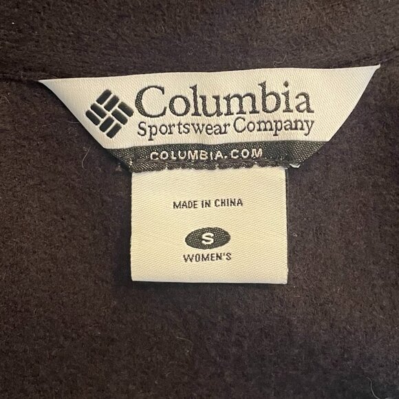 Columbia Size S Black Fleece Vest with Pink Breast Cancer Ribbon and Zip Pockets - Picture 7 of 7